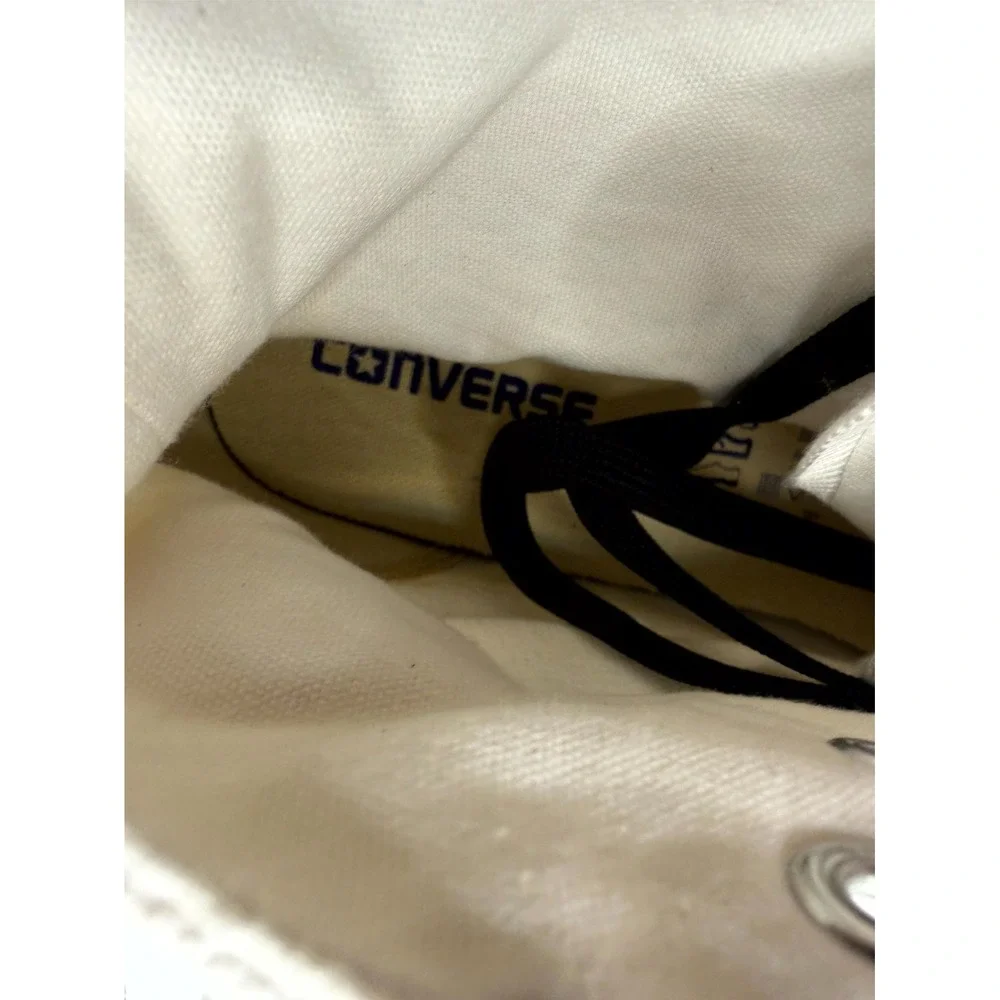 Converse Chuck Taylor All Star Hi M7650 White Globe Print Mens 8.5 Womens 10.5